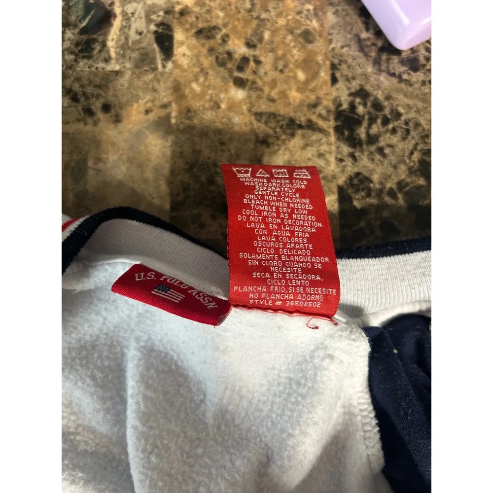 U.S. Polo Assn Baby Boy Track Jacket 12M Red White Blue Star Varsity Full Zip